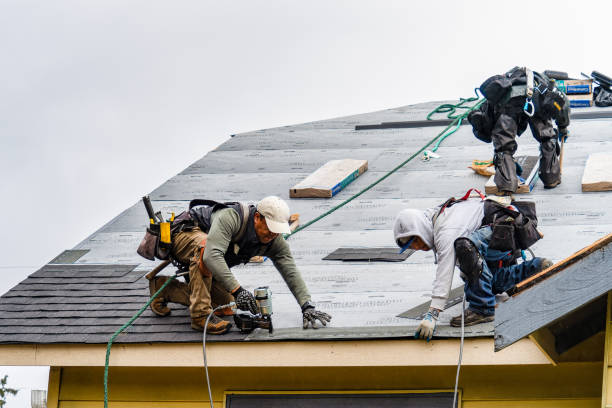 Professional Gutter Installation technician working in Coldwater, MI